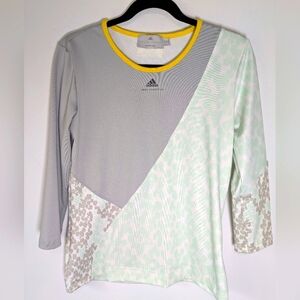 Stella McCartney for adidas Women's coloblock pattern Crew Neck Top Medium Eu40